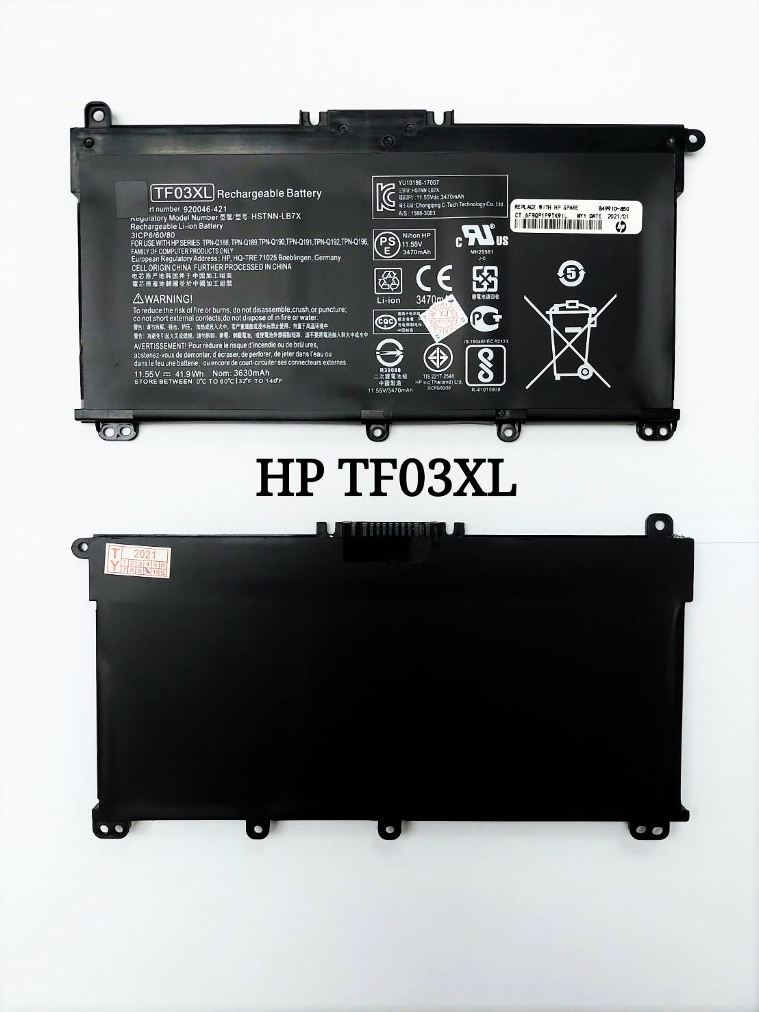 HP TF03XL HT03XL (BUILD IN) BATTERY